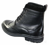 Galax GLX3521 meeste pruunid mustad brogue-saapad, nahast, seemisnahast ja paeltega, kauboi stiilis, nutikad ja vabaajasaapad