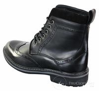 Galax GLX3521 meeste pruunid mustad brogue-saapad, nahast, seemisnahast ja paeltega, kauboi stiilis, nutikad ja vabaajasaapad
