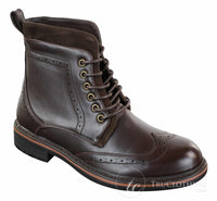 Galax GLX3521 meeste pruunid mustad brogue-saapad, nahast, seemisnahast ja paeltega, kauboi stiilis, nutikad ja vabaajasaapad
