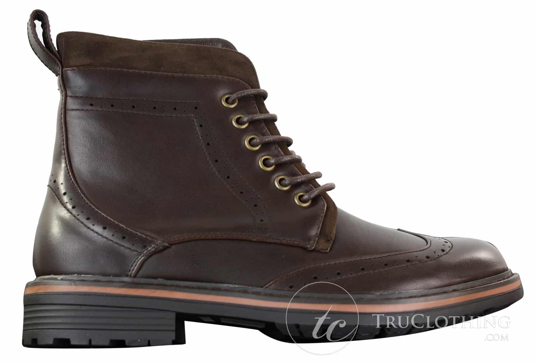 Galax GLX3521 meeste pruunid mustad brogue-saapad, nahast, seemisnahast ja paeltega, kauboi stiilis, nutikad ja vabaajasaapad