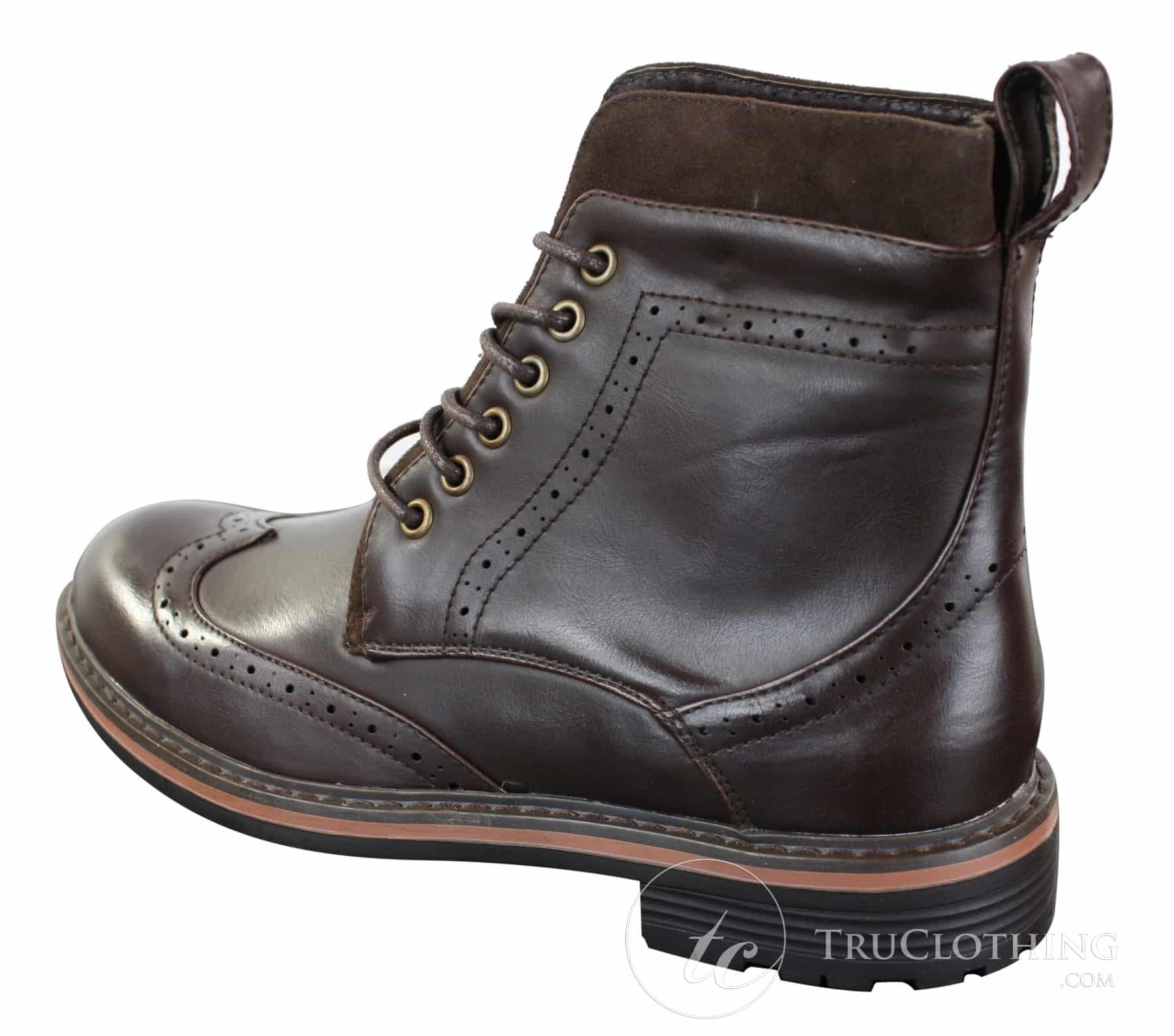 Galax GLX3521 meeste pruunid mustad brogue-saapad, nahast, seemisnahast ja paeltega, kauboi stiilis, nutikad ja vabaajasaapad