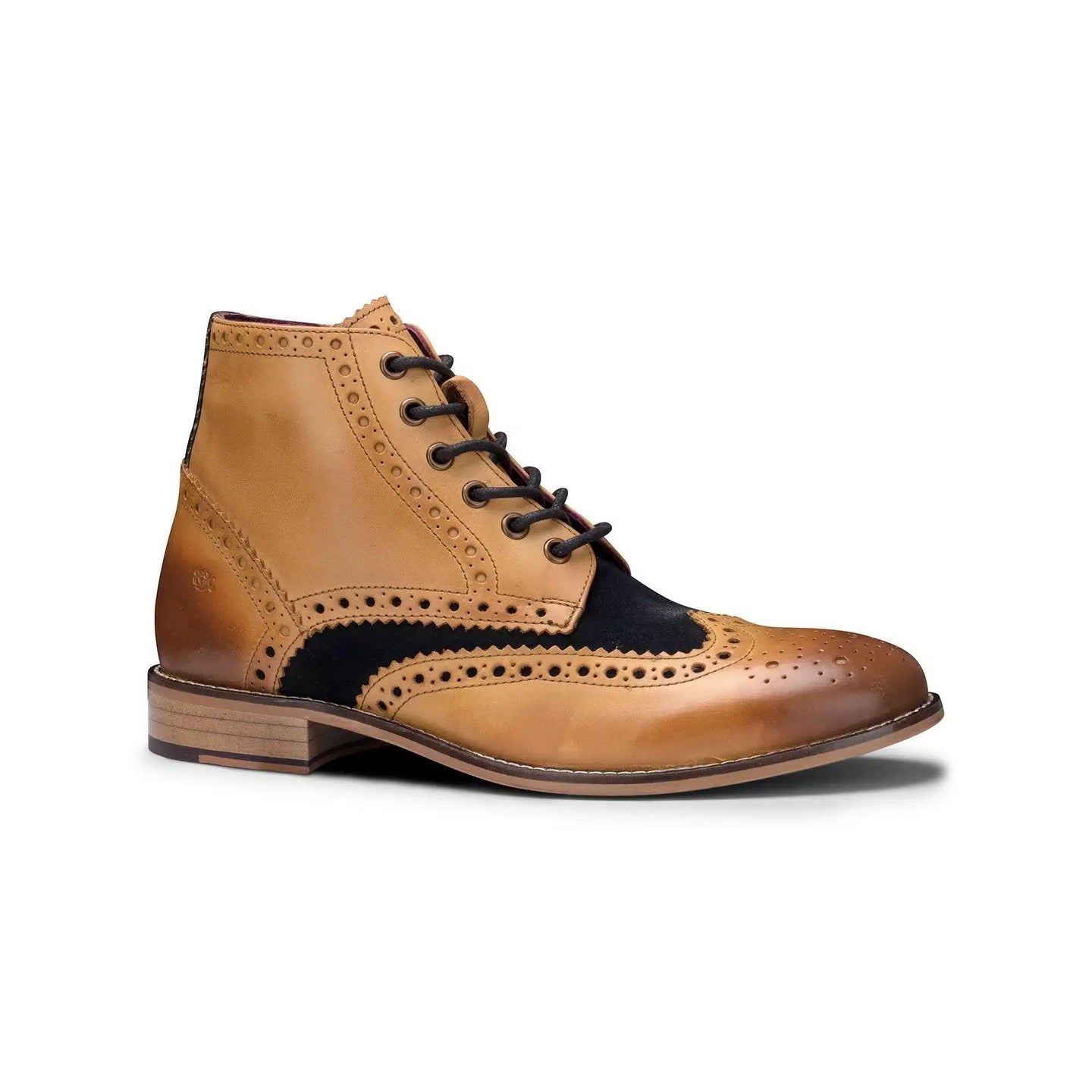 Meeste päris nahast vintage saapad, brogue-saapad, 1920. aastate seemisnahast tviidist ja paeltega kingad, elegantsed ja pidulikud