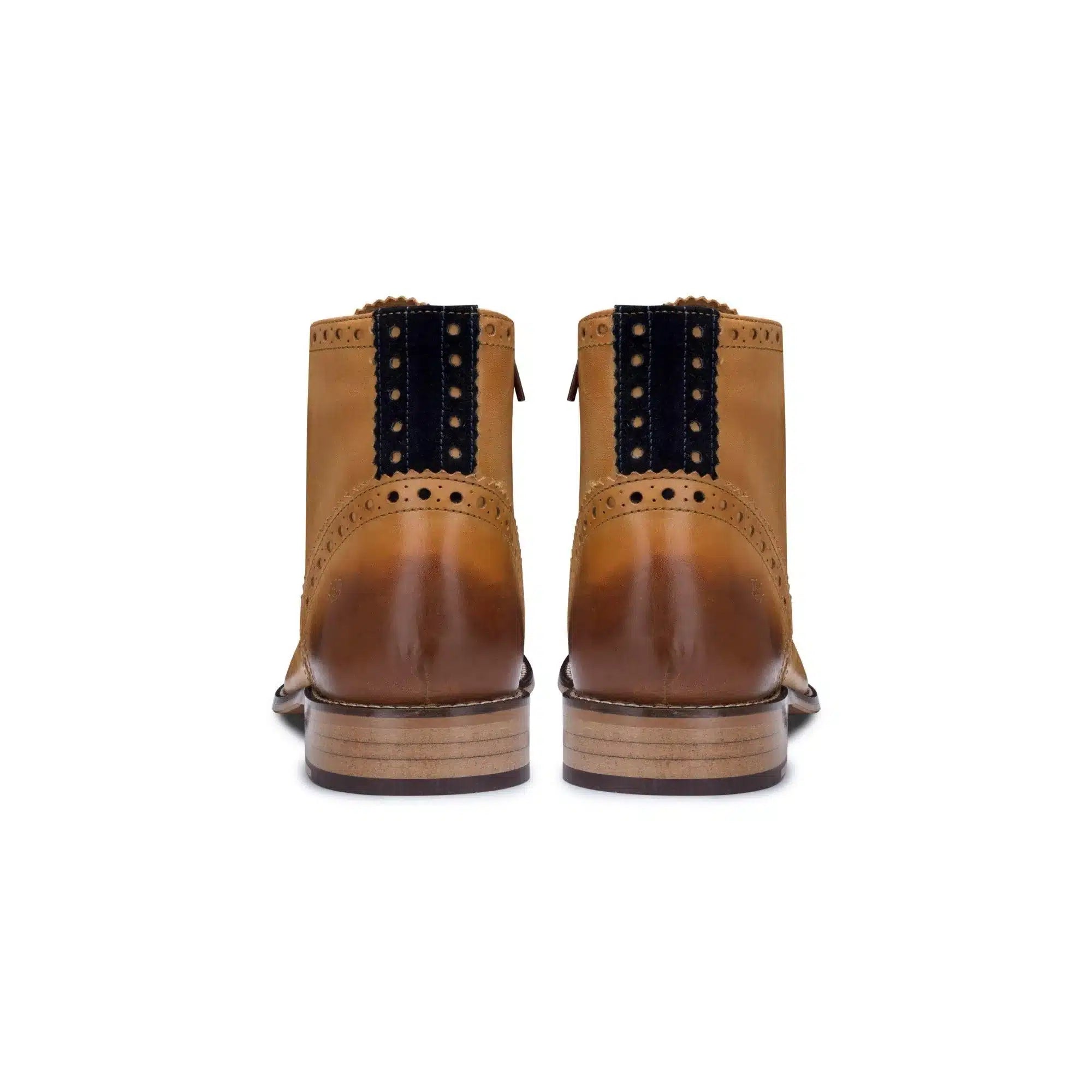 Meeste päris nahast vintage saapad, brogue-saapad, 1920. aastate seemisnahast tviidist ja paeltega kingad, elegantsed ja pidulikud