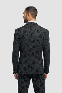 Meeste must kolmeosaline Paisley sametülikond
