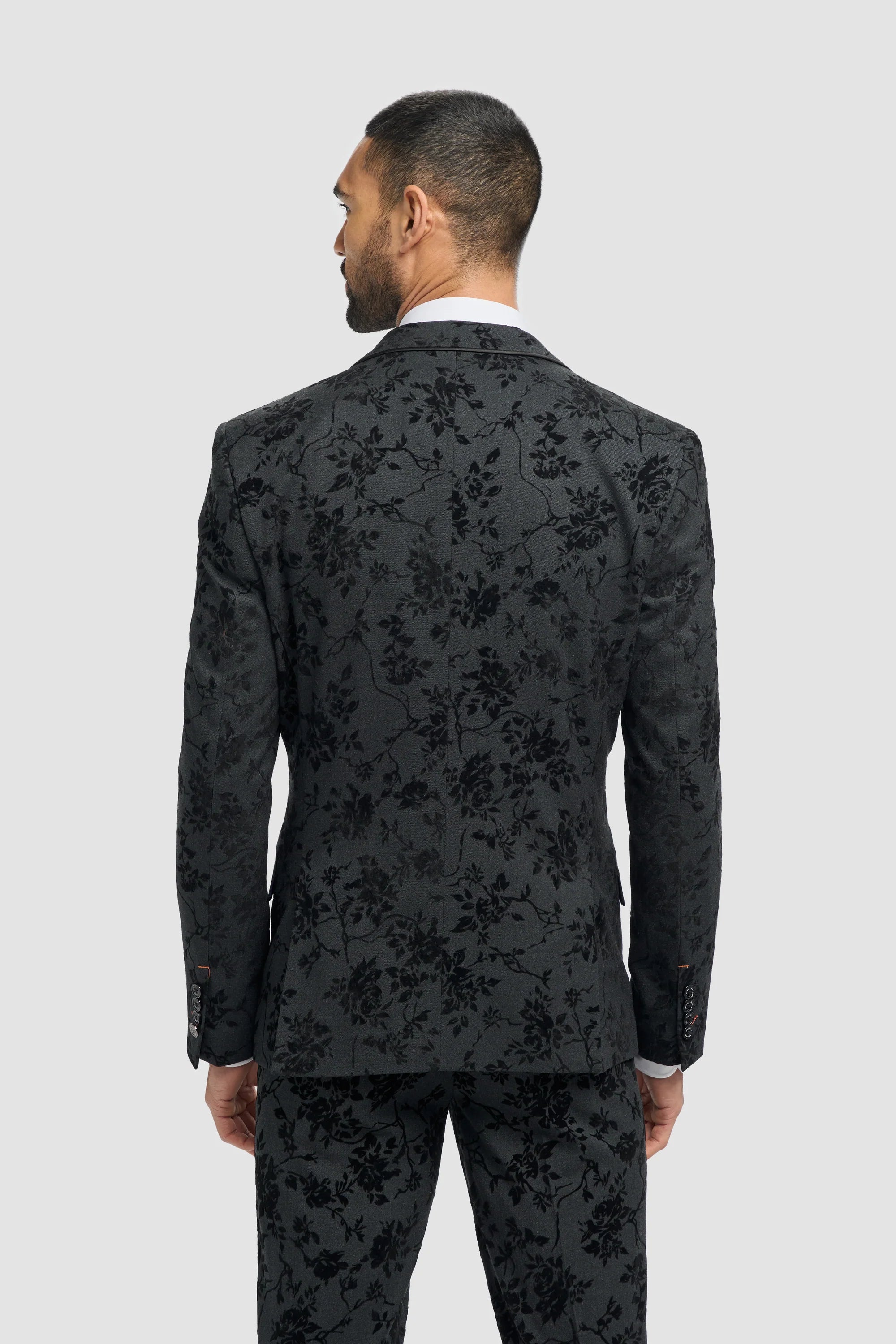 Meeste must kolmeosaline Paisley sametülikond