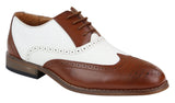 Meeste pruunid/valged brogue-kingad