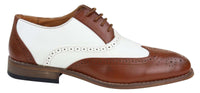 Meeste pruunid/valged brogue-kingad