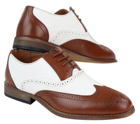 Meeste pruunid/valged brogue-kingad