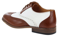Meeste pruunid/valged brogue-kingad