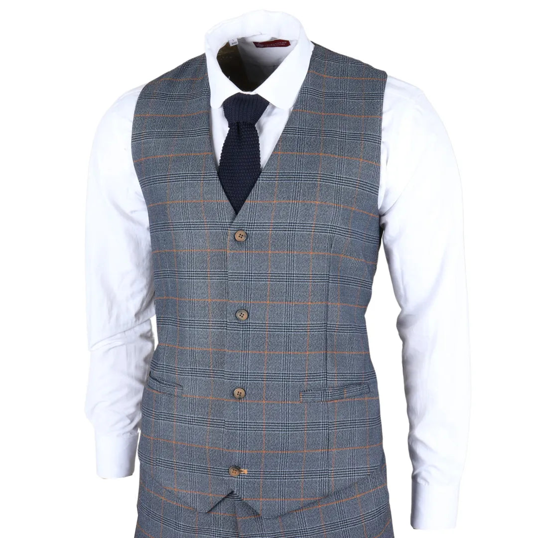 Gisborne - meeste tumesinine ruuduline vest