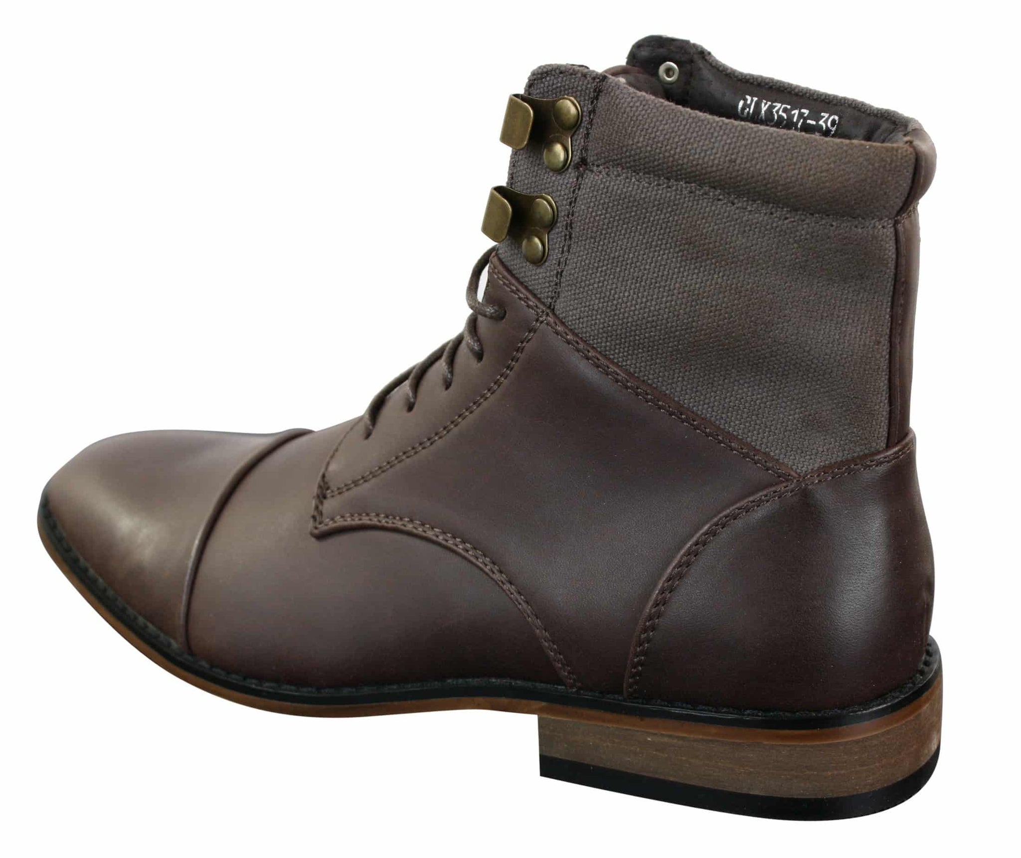 Galax GLX3517 meeste kitsa lõikega vintage retro Sherlock-nööriga nutikad vabaaja poolsaapad nahast