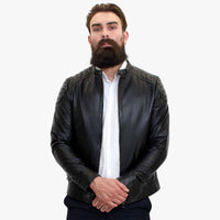 Happy Gentleman B110 - Ehtne must nahktagi meestele - Slim-Fit