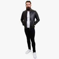 Happy Gentleman B110 - Ehtne must nahktagi meestele - Slim-Fit