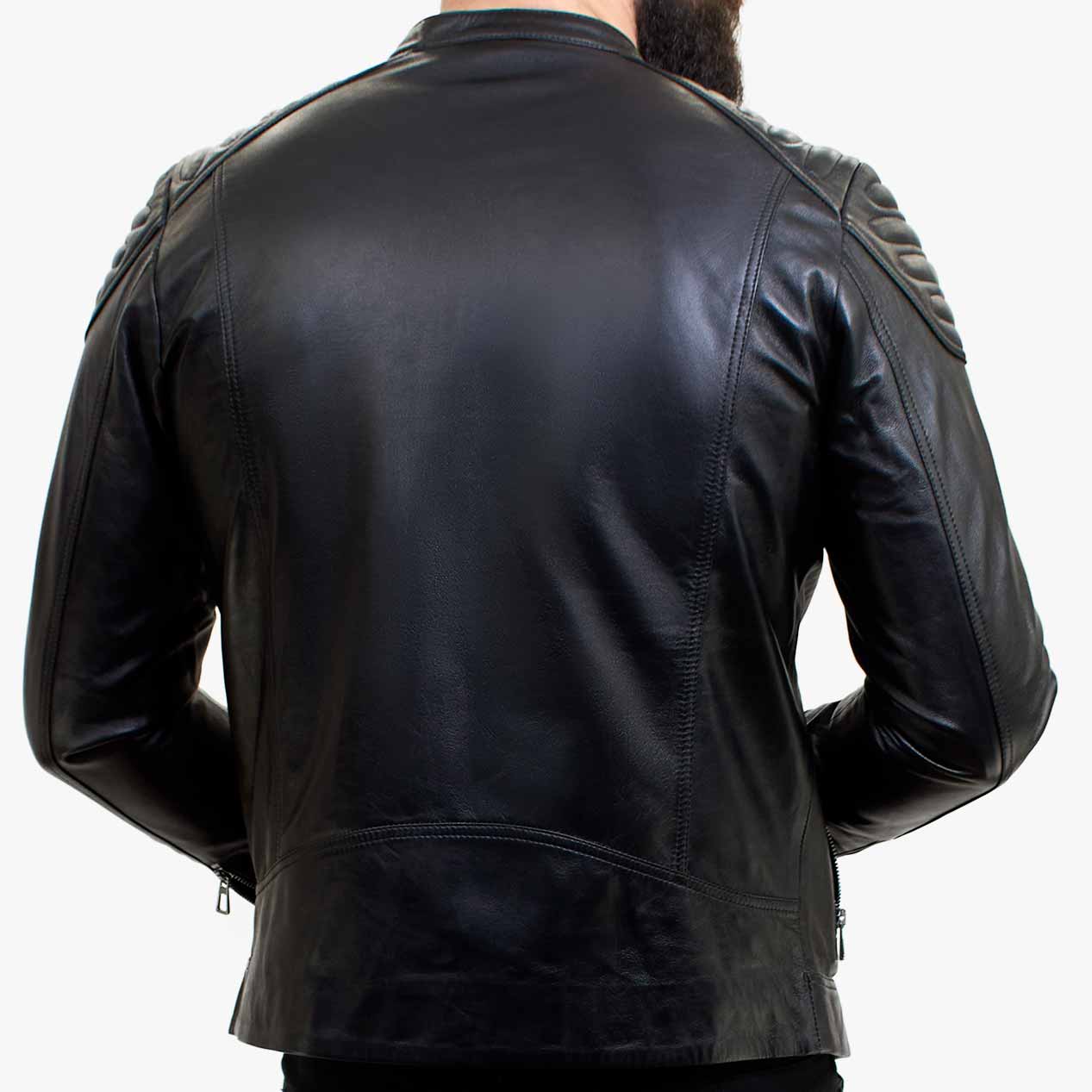 Happy Gentleman B110 - Ehtne must nahktagi meestele - Slim-Fit