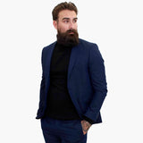 Happy Gentleman BELLO tumesinine kolmeosaline villane ülikond rätsepatööna valminud lõikega