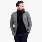 Happy Gentleman ELEGANTE villane kolmeosaline ülikond kontrastse pruuni vestiga