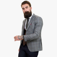Happy Gentleman ELEGANTE villane kolmeosaline ülikond kontrastse pruuni vestiga