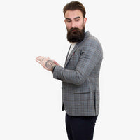 Happy Gentleman ELEGANTE villane kolmeosaline ülikond kontrastse pruuni vestiga