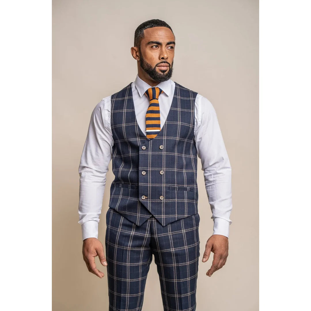 Hardy - meeste sinine-pruun ruuduline vest