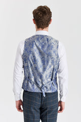 Harris - meeste tumesinine tviidvillasegu vest