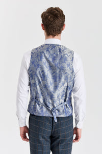 Harris - meeste tumesinine tviidvillasegu vest