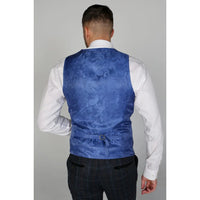 Harvey - meeste tumesinine ruuduline vest