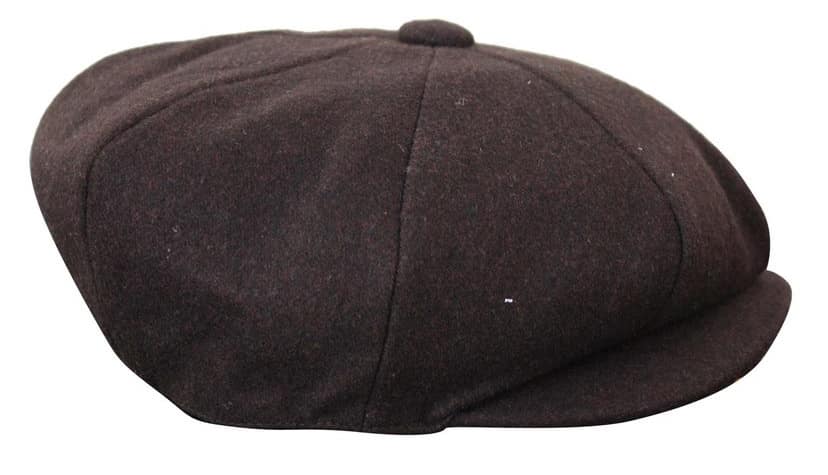 HT6363 - Meeste Vintage Tweed Newsboy Peaky Blinders nokamüts - Pruun/Veiniroheline