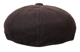 HT6363 - Meeste Vintage Tweed Newsboy Peaky Blinders nokamüts - Pruun/Veiniroheline