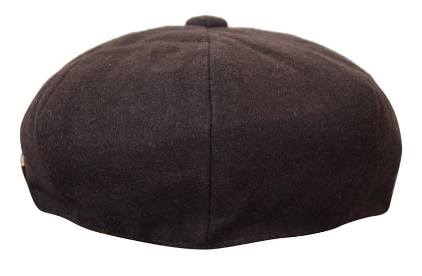 HT6363 - Meeste Vintage Tweed Newsboy Peaky Blinders nokamüts - Pruun/Veiniroheline