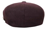 HT6363 - Meeste Vintage Tweed Newsboy Peaky Blinders nokamüts - Pruun/Veiniroheline