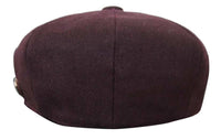 HT6363 - Meeste Vintage Tweed Newsboy Peaky Blinders nokamüts - Pruun/Veiniroheline