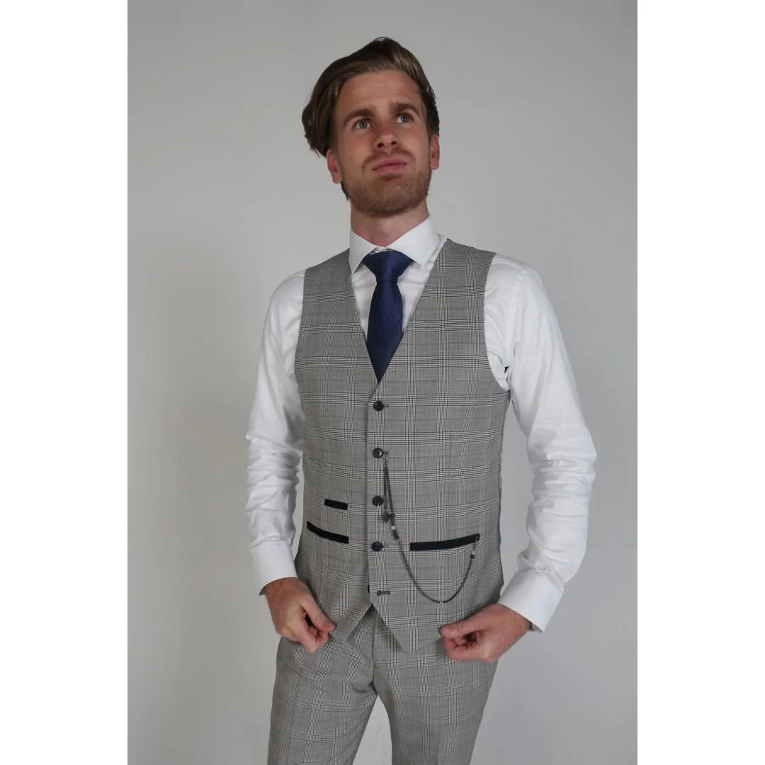 Hugo - Meeste ruuduline hall vest