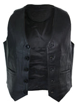 Infinity 153 Napa - meeste ehtsast nahast vest, klassikaline vintage retro must