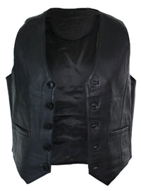 Infinity 153 Napa - meeste ehtsast nahast vest, klassikaline vintage retro must
