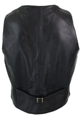 Infinity 153 Napa - meeste ehtsast nahast vest, klassikaline vintage retro must