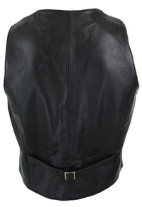 Infinity 153 Napa - meeste ehtsast nahast vest, klassikaline vintage retro must