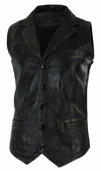 Meeste ehtsast nahast vest, helepruun, must, vabaaja, vintage retro-pruun