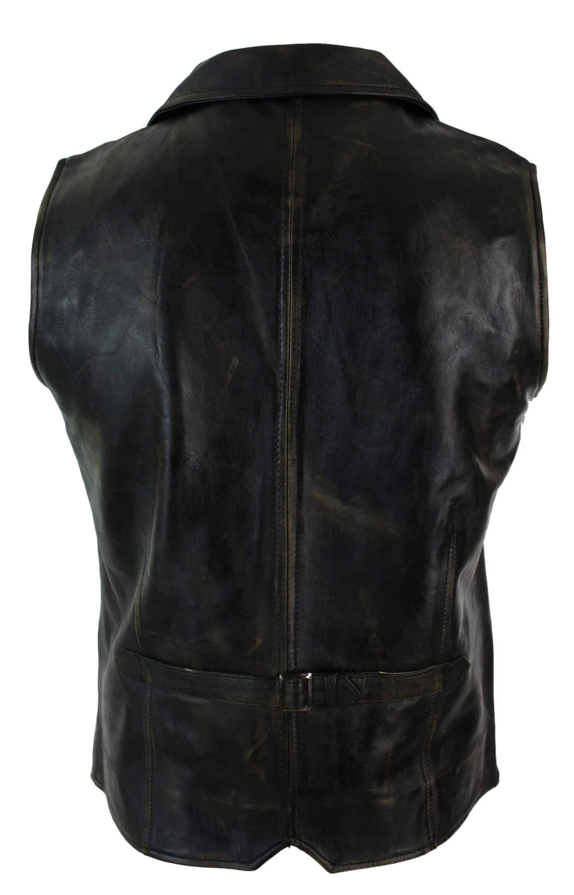 Meeste ehtsast nahast vest, helepruun, must, vabaaja, vintage retro-pruun