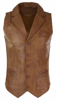Meeste päris nahast vest, helepruun, must, nutikas vabaaja vest, vintage retro-helepruun