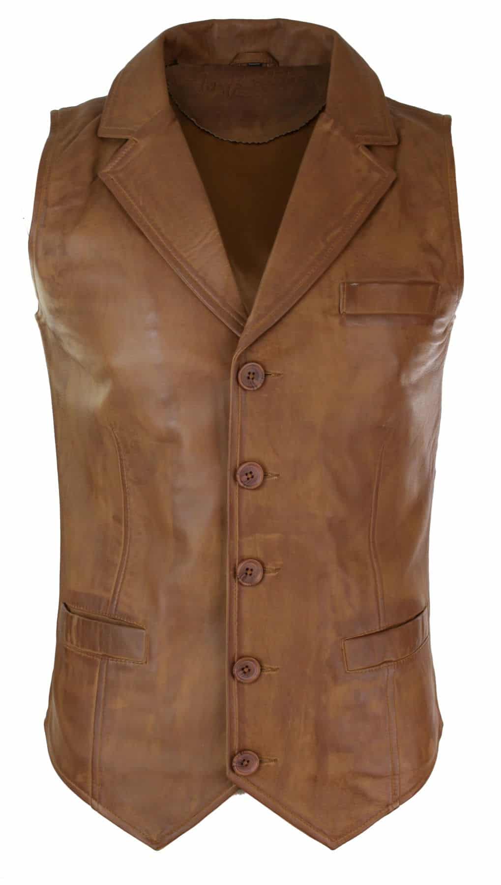 Meeste päris nahast vest, helepruun, must, nutikas vabaaja vest, vintage retro-helepruun