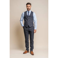 Meeste tumesinine triibuline vest Invincible
