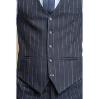 Meeste tumesinine triibuline vest Invincible