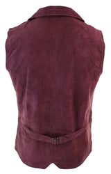 Meeste päris seemisnahast burgundi värvi nutikas vabaaja vest vintage retro