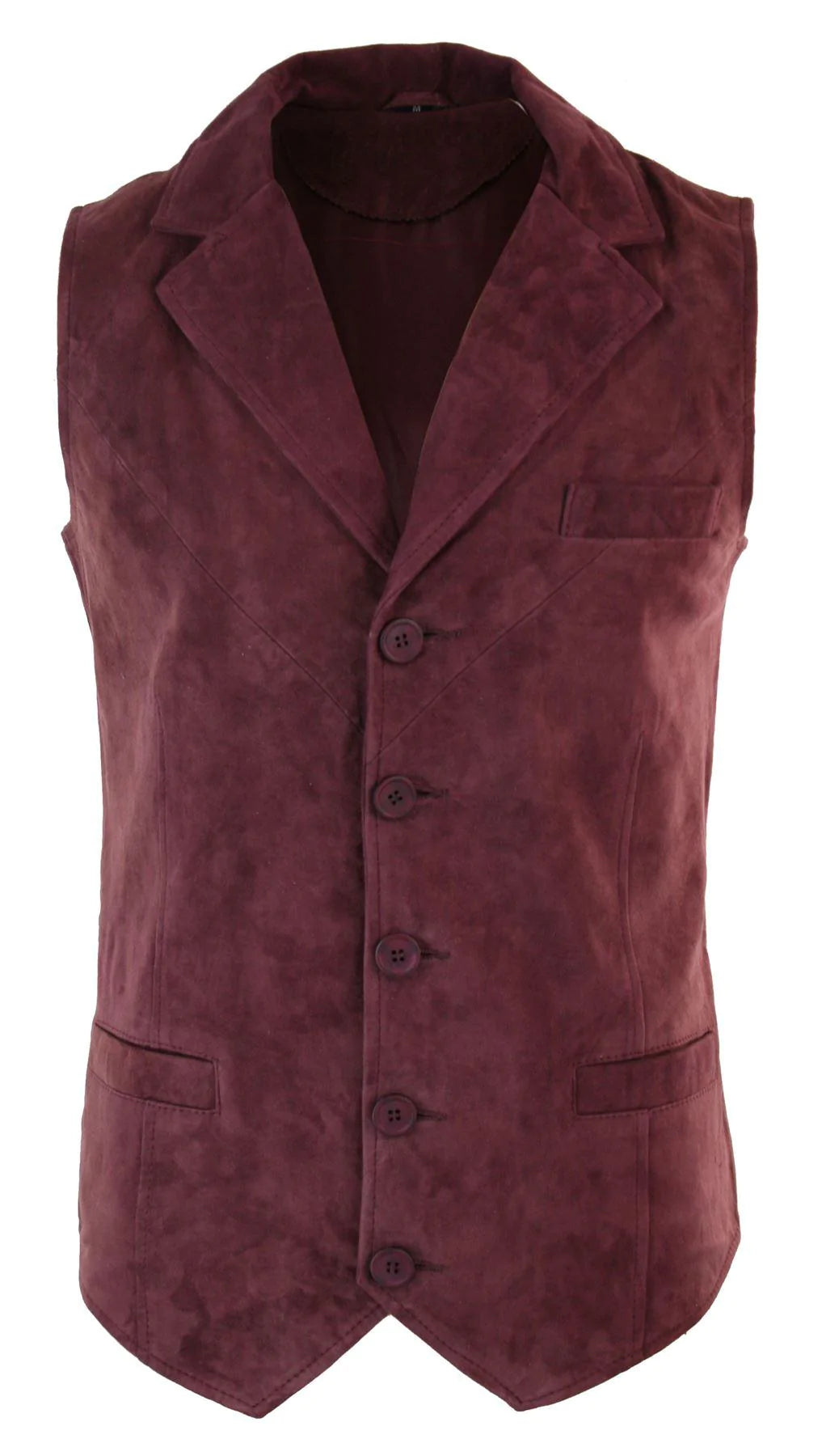 Meeste päris seemisnahast burgundi värvi nutikas vabaaja vest vintage retro