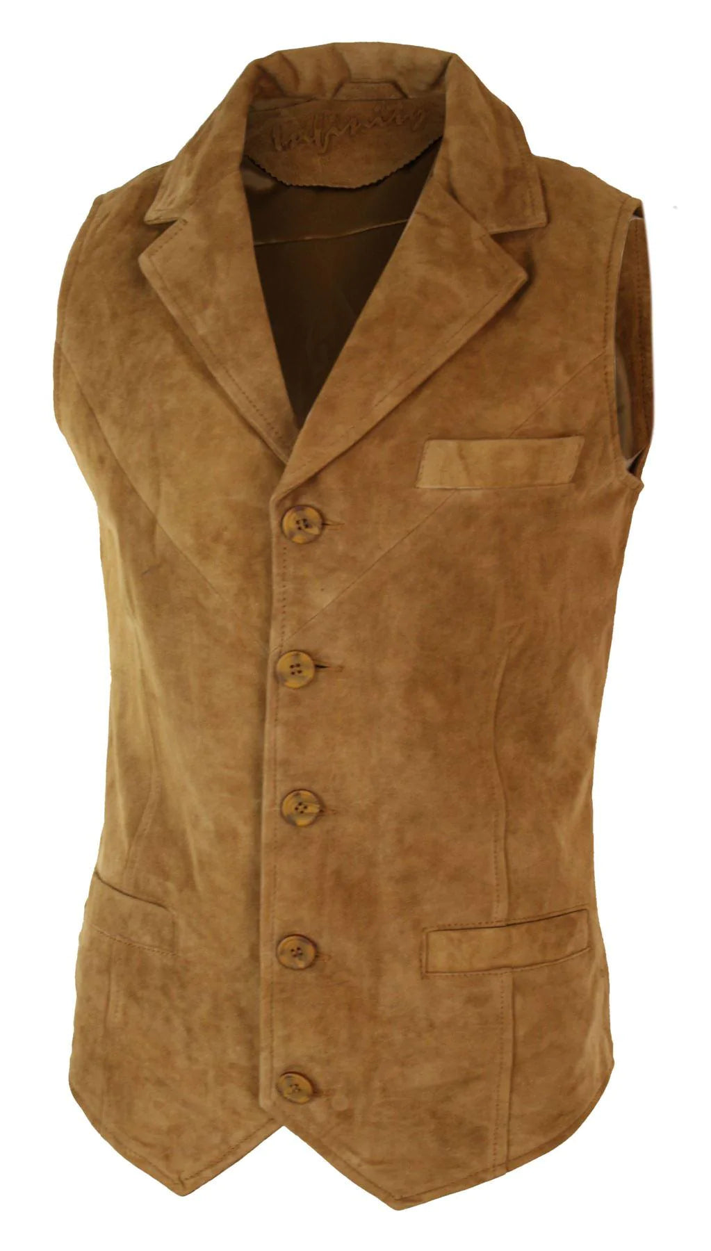 Meeste päris seemisnahast, pruun, nutikas vabaaja vest, vintage retro