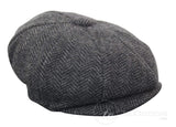 Laste Peaky Blinders Newsboy tviidmüts kalasabamustriga 8 paneeliga