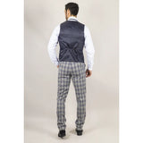 Meeste kolmeosaline halli ja sinise ruuduga ülikond Knight