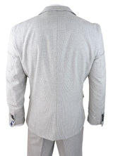 Meeste kolmeosaline helehall must ruuduline ülikond rätsepatööna valminud retro-vintage klassikaline elegantne