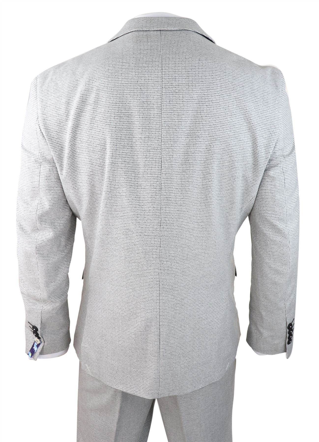 Meeste kolmeosaline helehall must ruuduline ülikond rätsepatööna valminud retro-vintage klassikaline elegantne