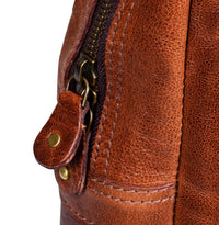Ehtne nahast käsipagasikott - pruunikas